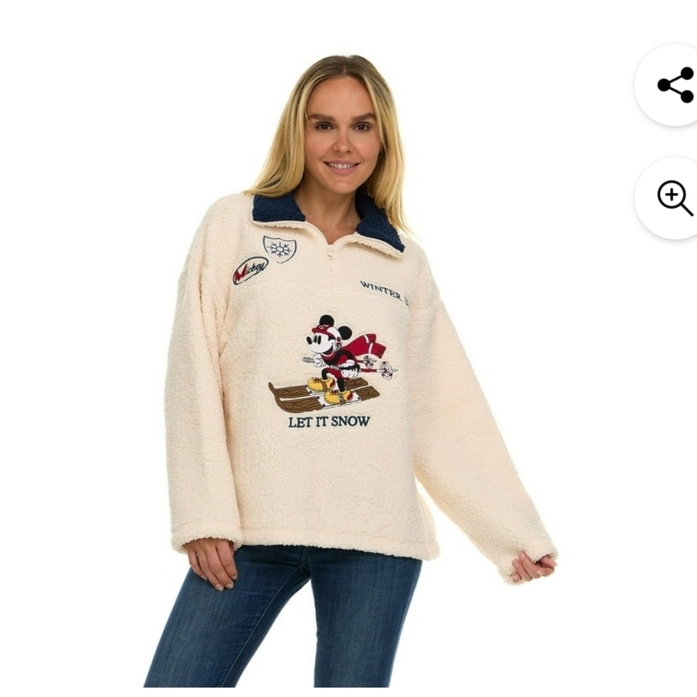 (Ew)Character Disney Winter Sherpa Pullover with Mickey Mouse Design